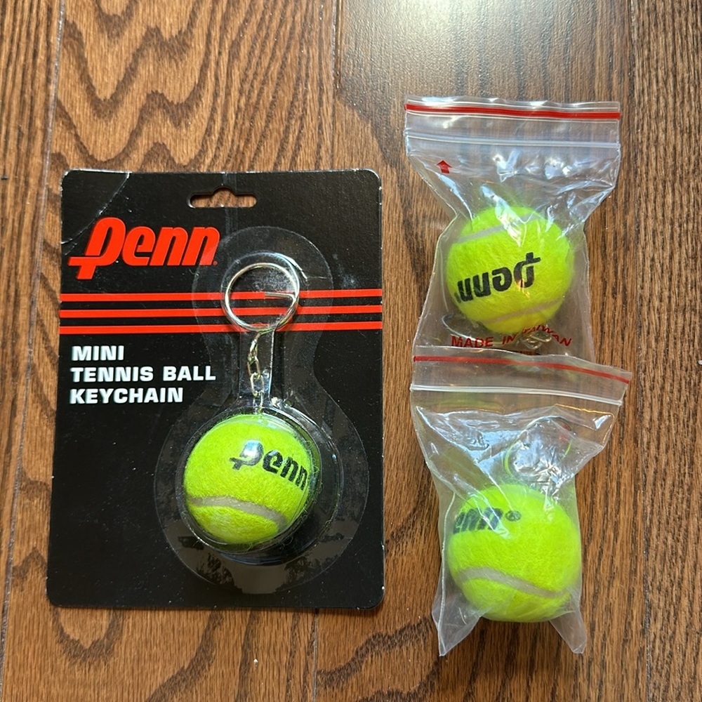 3 for $30 💖 Keychain with Tennis Ball (Lot of Three)